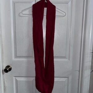Red Knit Infinity Scarf